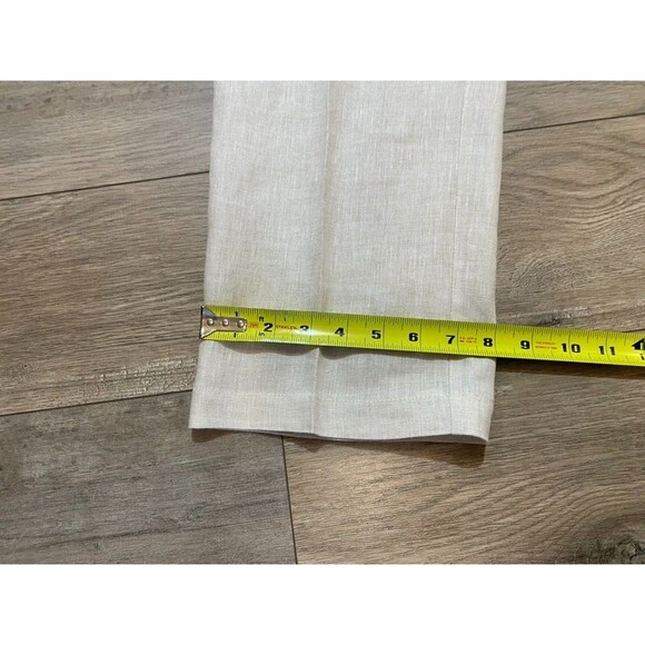 Tasso Elba Island 36x32 Beige Beach Resort Straight 100% Linen Mens Pants - Picture 6 of 8